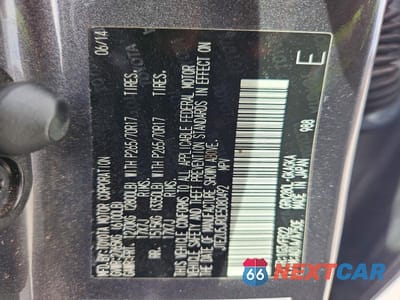 Zdjęcie 12 z 12 samochodu: 2014 TOYOTA 4RUNNER SR5 VIN:JTEZU5JR0E5080492 - miniatura