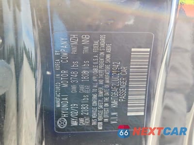Zdjęcie 12 z 12 samochodu: 2020 HYUNDAI VELOSTER 2.0L VIN:KMHTG6AF2LU021942 - miniatura