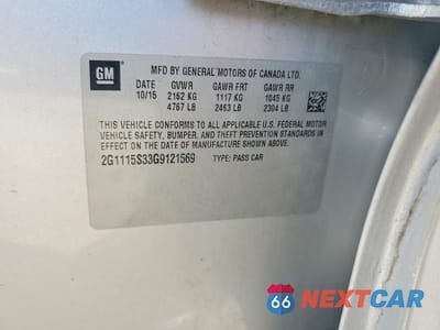 Zdjęcie 12 z 12 samochodu: 2016 CHEVROLET IMPALA LT VIN:2G1115S33G9121569 - miniatura