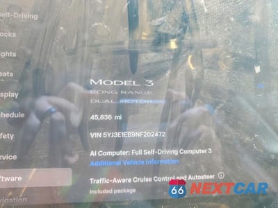 Zdjęcie 9 z 14 samochodu: 2022 TESLA MODEL 3 VIN:5YJ3E1EB9NF202472 - miniatura