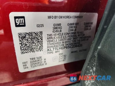 Zdjęcie 13 z 13 samochodu: 2025 CHEVROLET TRAX 1LT VIN:KL77LHEP6SC236435 - miniatura