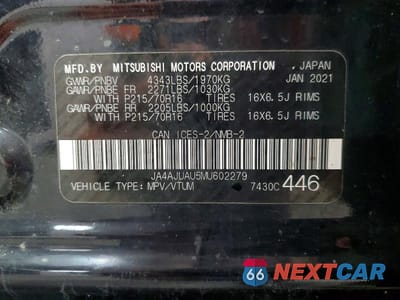 Zdjęcie 13 z 13 samochodu: 2021 MITSUBISHI RVR ES VIN:JA4AJUAU5MU602279 - miniatura