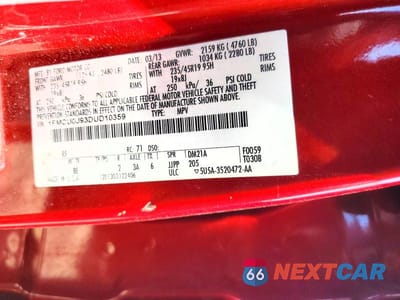 Zdjęcie 13 z 13 samochodu: 2013 FORD ESCAPE TITANIUM VIN:1FMCU0J93DUD10359 - miniatura