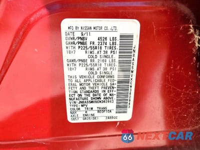 Zdjęcie 13 z 13 samochodu: 2012 NISSAN ROGUE S VIN:JN8AS5MVXCW362943 - miniatura