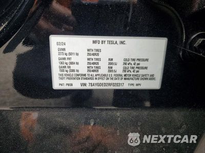Zdjęcie 14 z 14 samochodu: 2024 TESLA MODEL Y VIN:7SAYGDED2RF020317 - miniatura