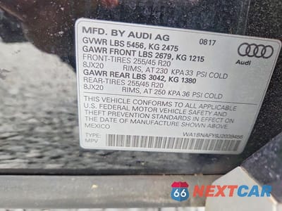 Zdjęcie 13 z 13 samochodu: 2018 AUDI Q5 PREMIUM PLUS VIN:WA1BNAFY9J2039456 - miniatura