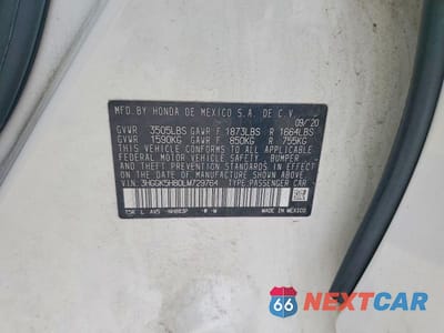 Zdjęcie 12 z 12 samochodu: 2020 HONDA FIT EX VIN:3HGGK5H80LM729764 - miniatura