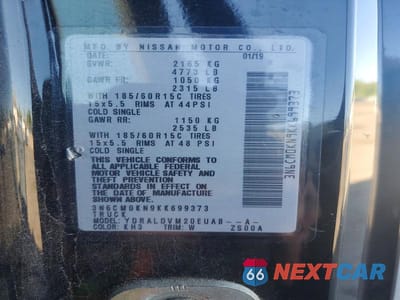 Zdjęcie 13 z 13 samochodu: 2019 NISSAN NV200 S VIN:3N6CM0KN9KK699373 - miniatura