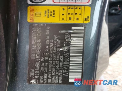 Zdjęcie 12 z 12 samochodu: 2006 BMW 750 LI VIN:WBAHN83516DT34286 - miniatura