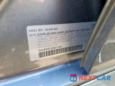Zdjęcie 12 z 12 samochodu: 2016 AUDI A4 PREMIUM S-LINE VIN:WAUBFAFL2GN011963 - miniatura