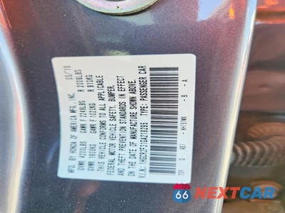 Zdjęcie 12 z 12 samochodu: 2016 HONDA ACCORD LX VIN:1HGCR2F31GA219295 - miniatura