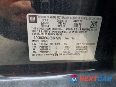 Zdjęcie 12 z 12 samochodu: 2014 CHEVROLET SILVERADO K1500 LT VIN:3GCUKREC9EG247992 - miniatura
