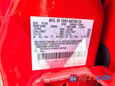Zdjęcie 12 z 12 samochodu: 2006 FORD F250 SUPER DUTY VIN:1FTSW21P56EC58766 - miniatura
