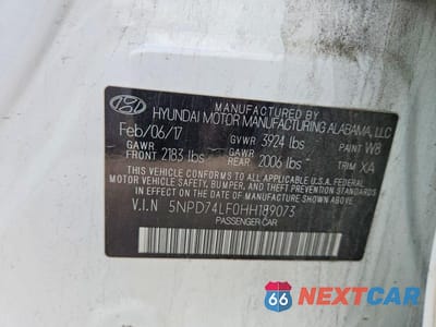 Zdjęcie 12 z 12 samochodu: 2017 HYUNDAI ELANTRA SE VIN:5NPD74LF0HH189073 - miniatura