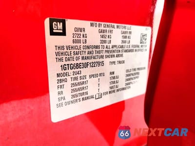 Zdjęcie 12 z 12 samochodu: 2015 GMC CANYON SLE VIN:1GTG6BE30F1227915 - miniatura