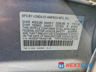 Zdjęcie 13 z 13 samochodu: 2019 ACURA ILX PREMIUM VIN:19UDE2F70KA001148 - miniatura