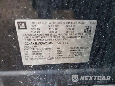 Zdjęcie 25 z 26 samochodu: 2018 CHEVROLET EQUINOX LT VIN:2GNAXJEV9J6225415 - miniatura