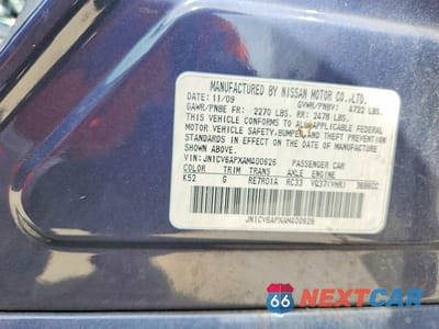 Zdjęcie 12 z 12 samochodu: 2010 INFINITI G37 SEDAN BASE VIN:JN1CV6APXAM400626 - miniatura