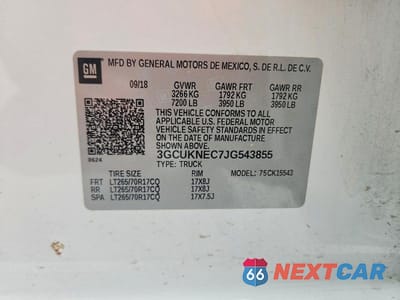 Zdjęcie 13 z 13 samochodu: 2018 CHEVROLET SILVERADO K1500 VIN:3GCUKNEC7JG543855 - miniatura