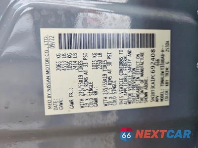 Zdjęcie 13 z 13 samochodu: 2023 NISSAN ROGUE SL VIN:5N1BT3CA1PC692408 - miniatura