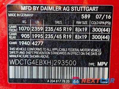 Zdjęcie 12 z 12 samochodu: 2017 MERCEDES-BENZ GLA 250 VIN:WDCTG4EBXHJ293500 - miniatura