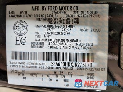 Zdjęcie 12 z 12 samochodu: 2018 FORD FUSION SE VIN:3FA6P0HDXJR275170 - miniatura