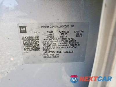 Zdjęcie 13 z 13 samochodu: 2020 CHEVROLET MALIBU LT VIN:1G1ZD5ST6LF031313 - miniatura