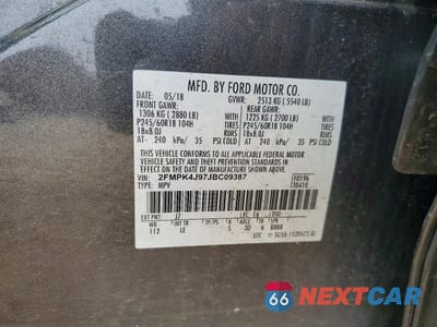 Zdjęcie 13 z 13 samochodu: 2018 FORD EDGE SEL VIN:2FMPK4J97JBC09387 - miniatura
