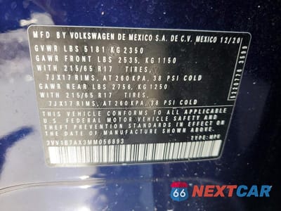 Zdjęcie 13 z 13 samochodu: 2021 VOLKSWAGEN TIGUAN S VIN:3VV1B7AX3MM056893 - miniatura