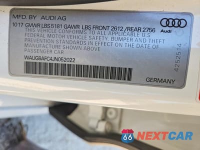 Zdjęcie 12 z 12 samochodu: 2018 AUDI A6 PREMIUM PLUS VIN:WAUG8AFC4JN052022 - miniatura