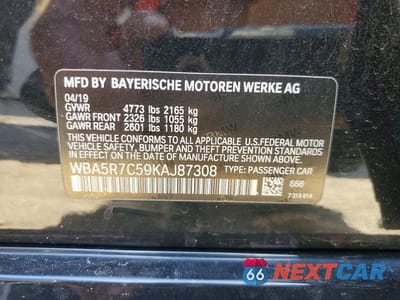 Zdjęcie 12 z 12 samochodu: 2019 BMW 330XI VIN:WBA5R7C59KAJ87308 - miniatura