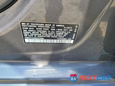 Zdjęcie 12 z 12 samochodu: 2014 VOLKSWAGEN PASSAT S VIN:1VWAT7A38EC070264 - miniatura