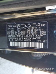 Zdjęcie 14 z 14 samochodu: 2021 HYUNDAI TUCSON SEL VIN:KM8J33AL5MU287917 - miniatura