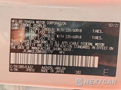 Zdjęcie 14 z 14 samochodu: 2022 LEXUS NX 350H VIN:JTJAKCEZ0N5002779 - miniatura