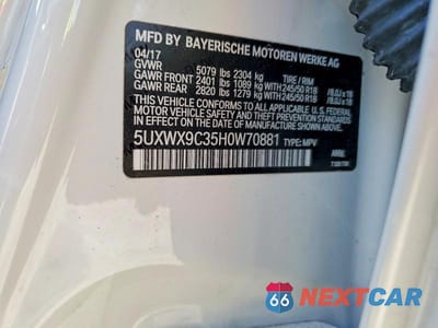Zdjęcie 12 z 12 samochodu: 2017 BMW X3 XDRIVE28I VIN:5UXWX9C35H0W70881 - miniatura
