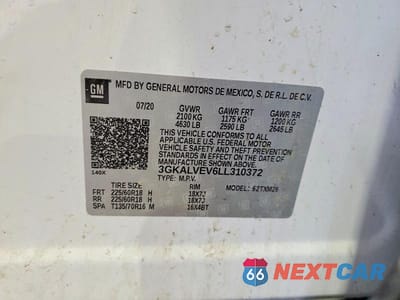 Zdjęcie 14 z 14 samochodu: 2020 GMC TERRAIN SLT VIN:3GKALVEV6LL310372 - miniatura