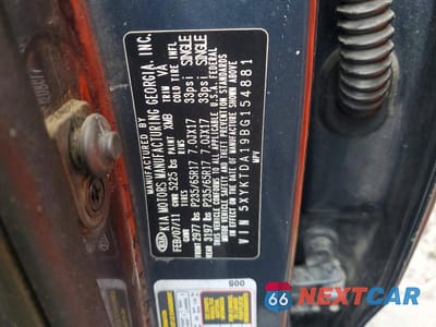 Zdjęcie 13 z 13 samochodu: 2011 KIA SORENTO LX VIN:5XYKTDA19BG154881 - miniatura