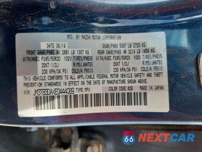 Zdjęcie 13 z 13 samochodu: 2014 MAZDA CX-9 GRAND TOURING VIN:JM3TB3DAXE0444089 - miniatura