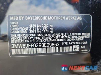 Zdjęcie 13 z 13 samochodu: 2024 BMW 330I NA VIN:3MW69FF03R8E09863 - miniatura