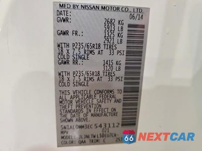 Zdjęcie 13 z 13 samochodu: 2014 INFINITI QX60 BASE VIN:5N1AL0MM3EC543112 - miniatura