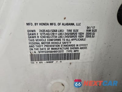 Zdjęcie 13 z 13 samochodu: 2017 ACURA MDX TECHNOLOGY VIN:5FRYD3H56HB013372 - miniatura