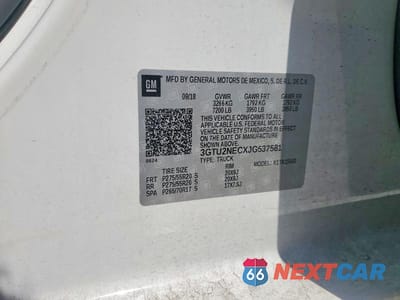 Zdjęcie 12 z 12 samochodu: 2018 GMC SIERRA K1500 SLT VIN:3GTU2NECXJG537581 - miniatura
