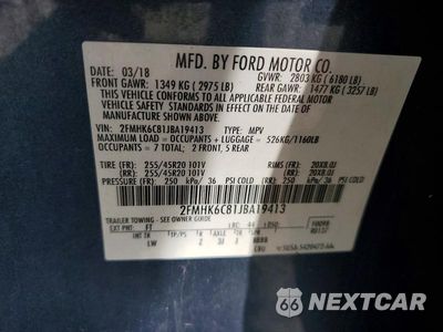 Zdjęcie 13 z 13 samochodu: 2018 FORD FLEX SEL VIN:2FMHK6C81JBA19413 - miniatura