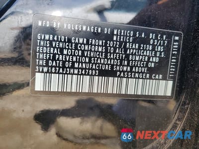 Zdjęcie 12 z 12 samochodu: 2017 VOLKSWAGEN JETTA S VIN:3VW167AJ3HM347993 - miniatura