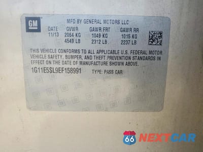 Zdjęcie 12 z 12 samochodu: 2014 CHEVROLET MALIBU 2LT VIN:1G11E5SL9EF158991 - miniatura