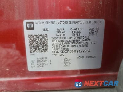 Zdjęcie 14 z 14 samochodu: 2024 CHEVROLET BLAZER RS VIN:3GNKDCRJ0RS132859 - miniatura