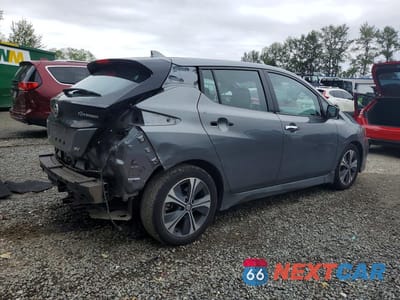 Trzecie zdjęcie samochodu z tyłu: 2020 NISSAN LEAF SV VIN:1N4AZ1CP5LC307326 - miniatura