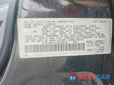 Zdjęcie 13 z 13 samochodu: 2001 TOYOTA RAV4 BASE VIN:JTEHH20V216002619 - miniatura