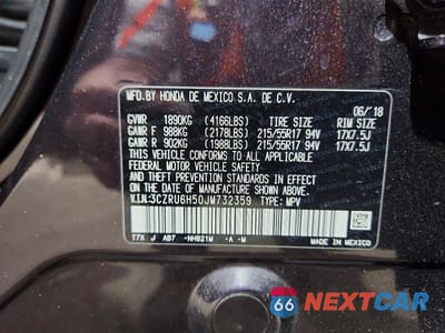 Zdjęcie 12 z 12 samochodu: 2018 HONDA HR-V EX VIN:3CZRU6H50JM732359 - miniatura