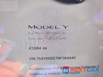 Zdjęcie 9 z 12 samochodu: 2022 TESLA MODEL Y VIN:7SAYGDEE7NF364440 - miniatura